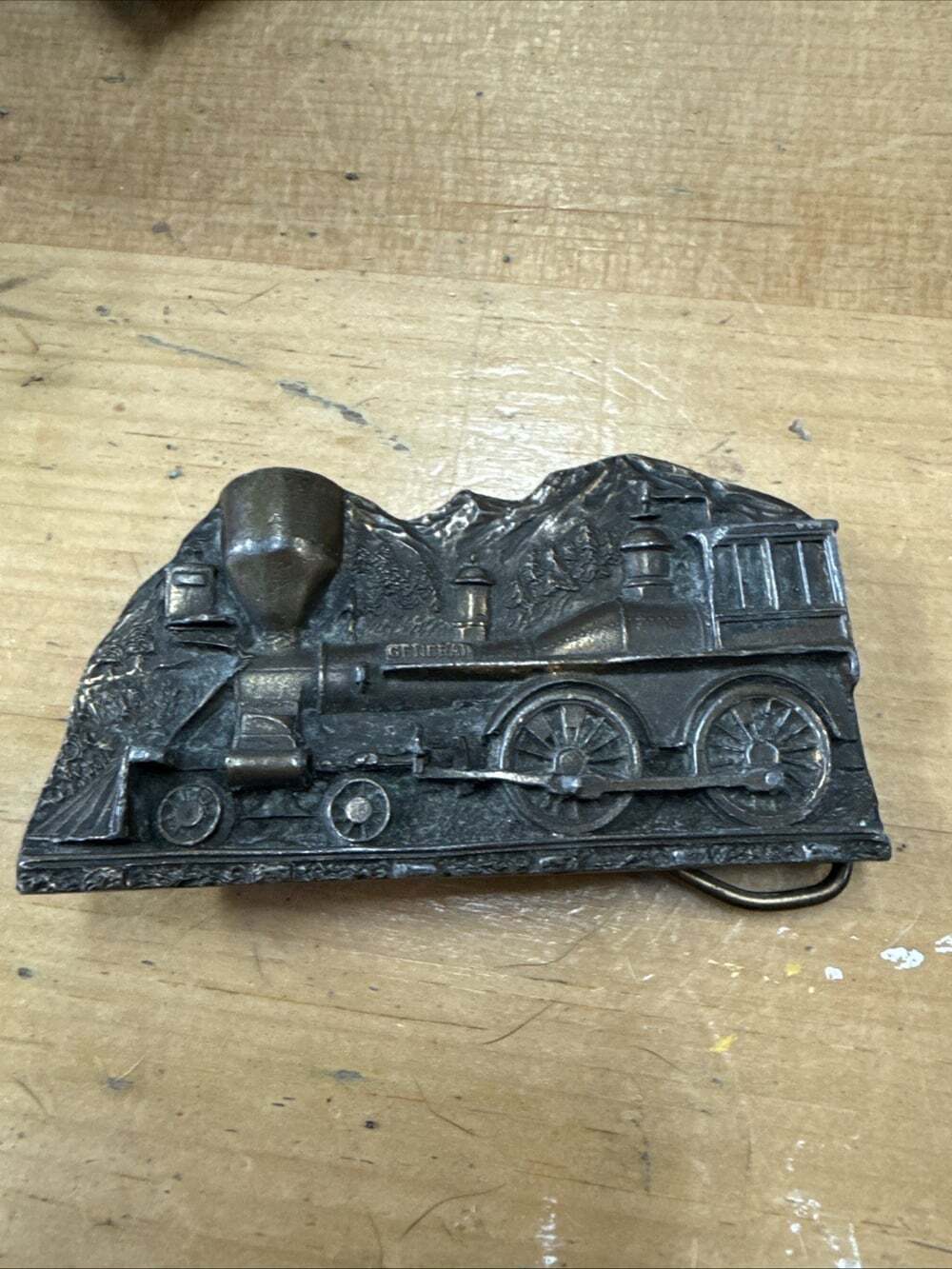 1977 Capt Hawks Sky Patrol The General Locomotive Train Belt Buckle No Pipe